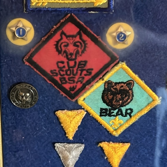 70s Vintage framed Boyscout Webelos patches badges pins merits - Picture 3 of 13